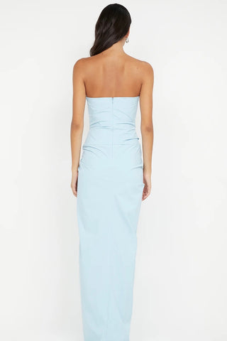 Bec & Bridge Domenic Strapless Dress - Sky Blue