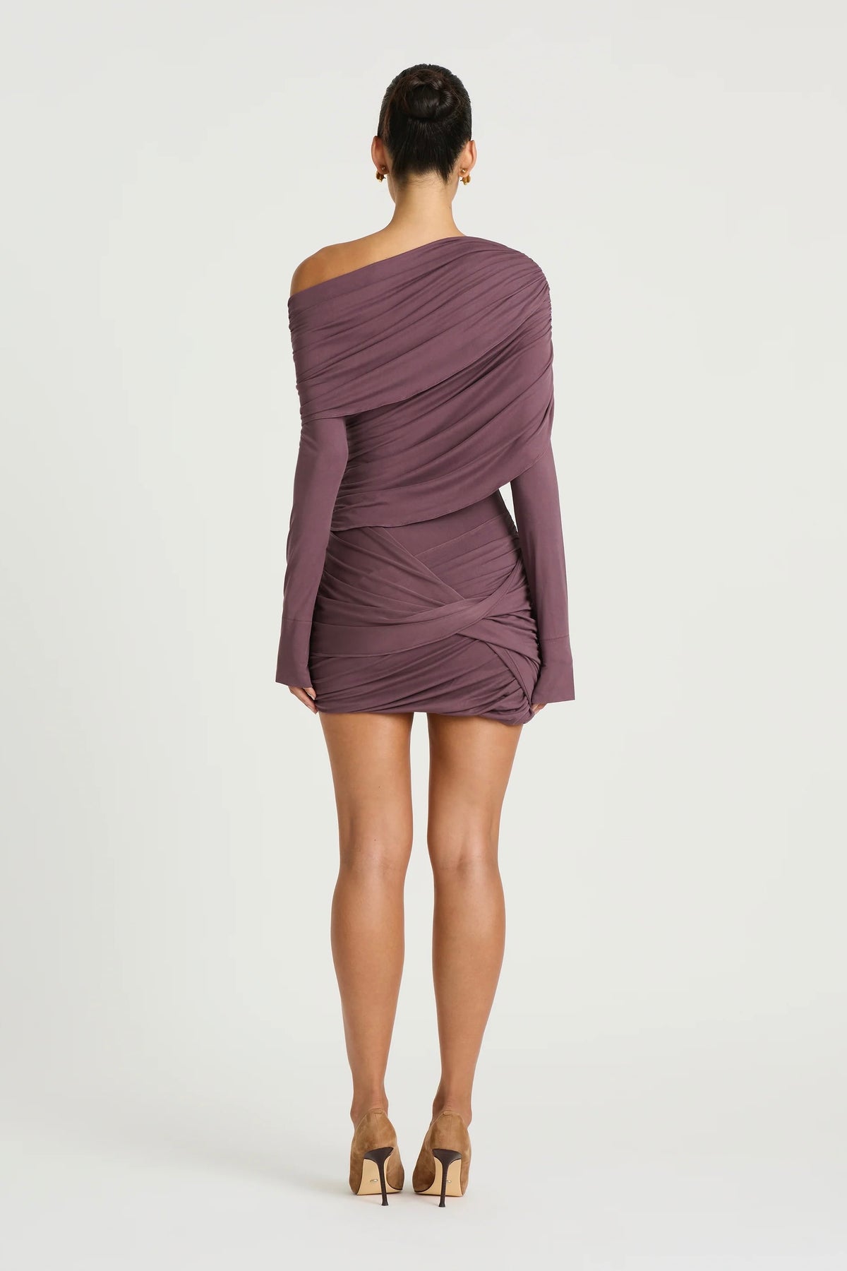 Benni Otto Long Sleeve Mini Dress - Grape