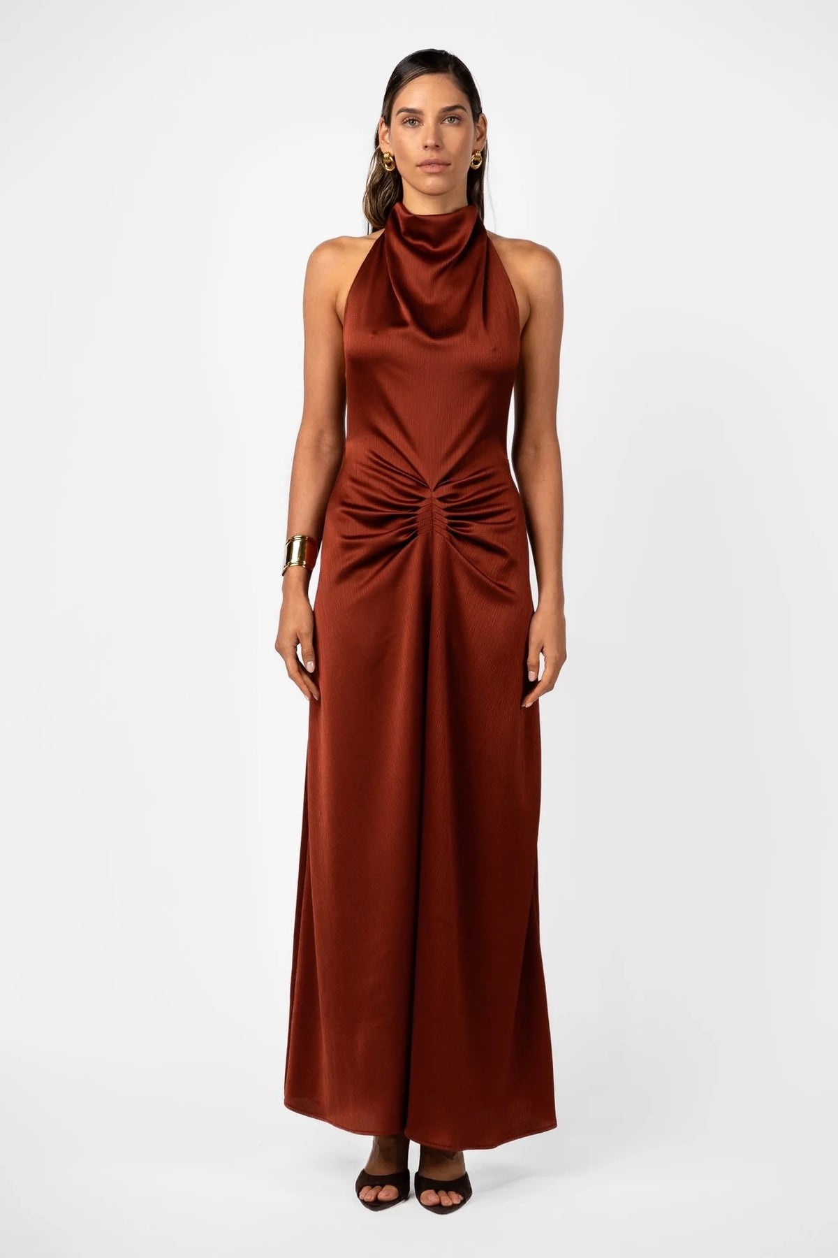 One Fell Swoop Caira Gown - Terra Rosa Satin