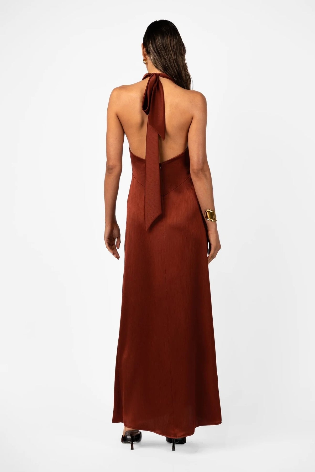 One Fell Swoop Caira Gown - Terra Rosa Satin
