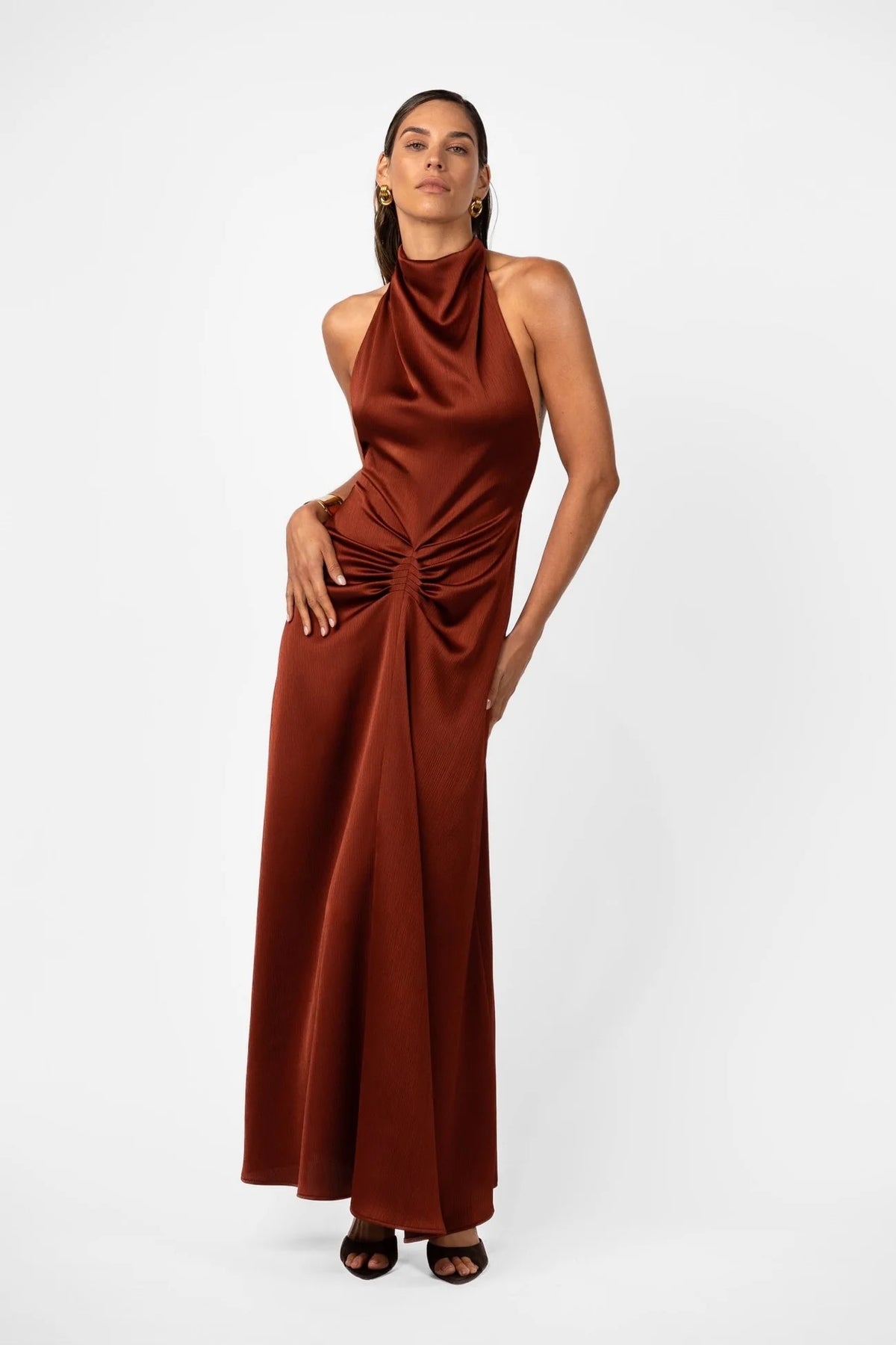 One Fell Swoop Caira Gown - Terra Rosa Satin