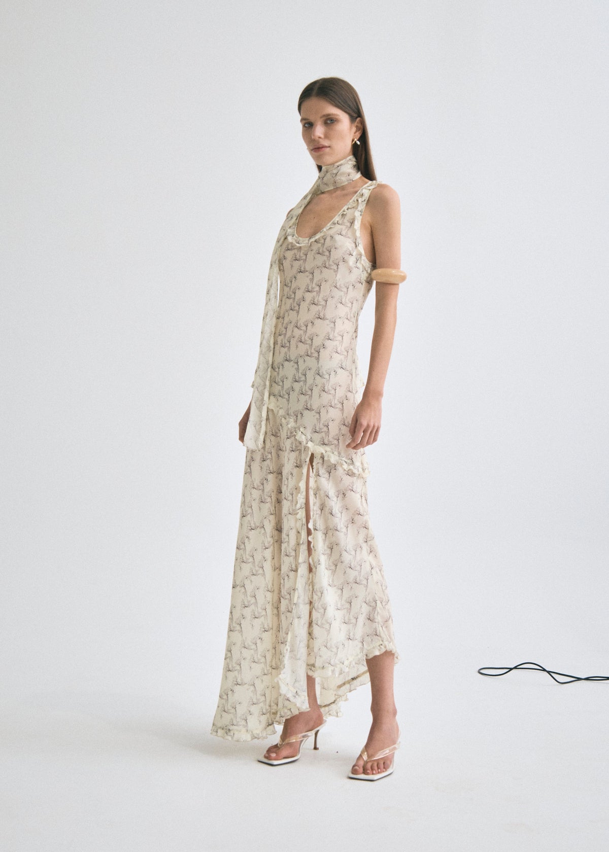 Third Form Solace Frill Tank Maxi Dress - Creeping Vine