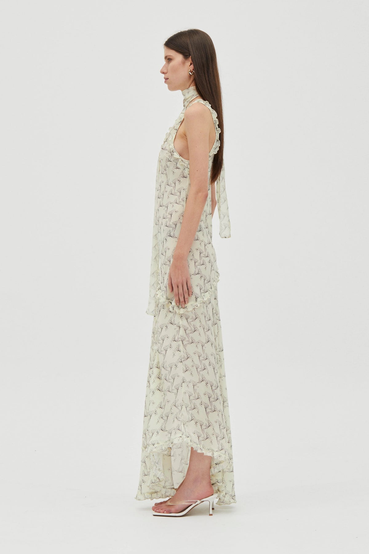 Third Form Solace Frill Tank Maxi Dress - Creeping Vine