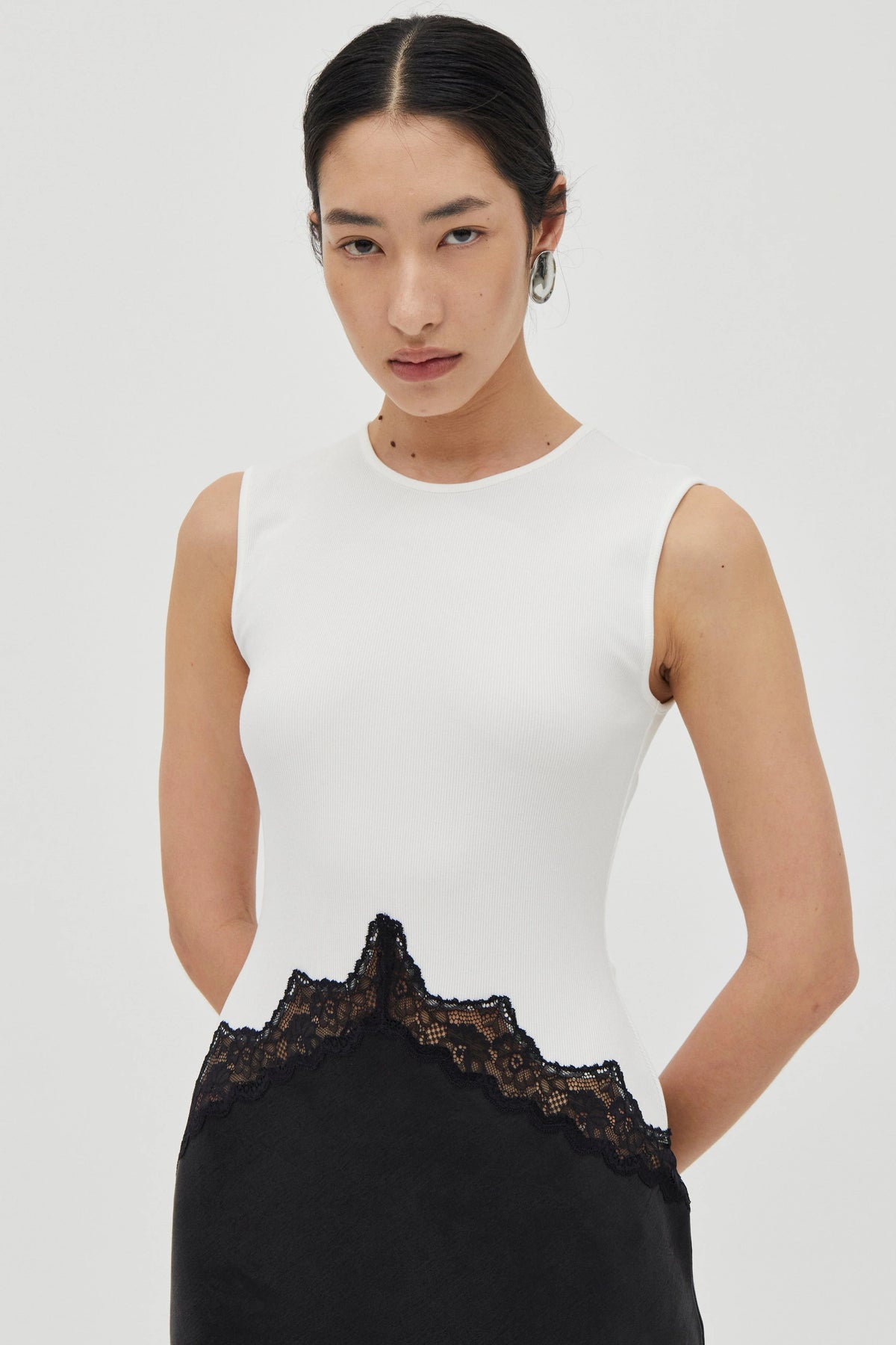 Third Form Echo Contrast Tank Dress - Moonstone