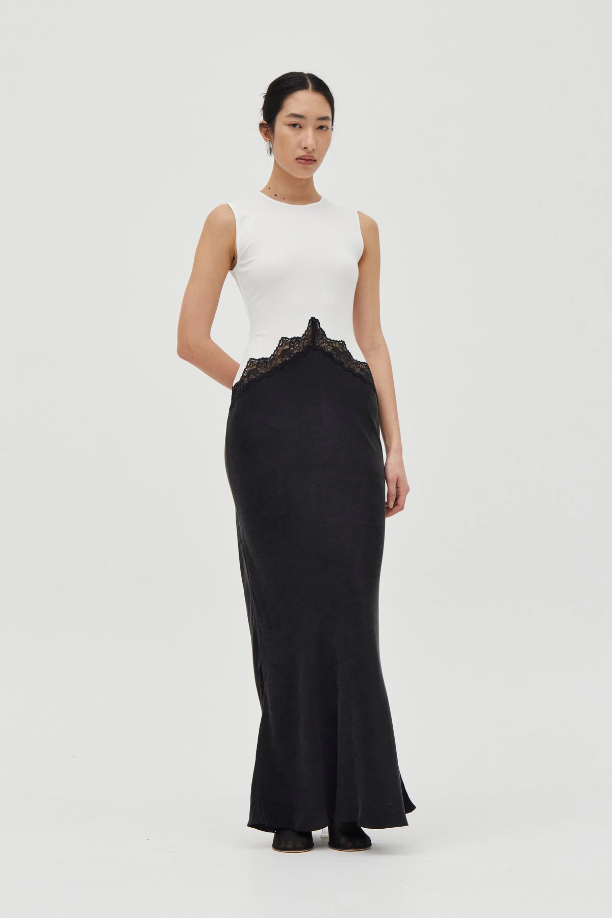 Third Form Echo Contrast Tank Dress - Moonstone