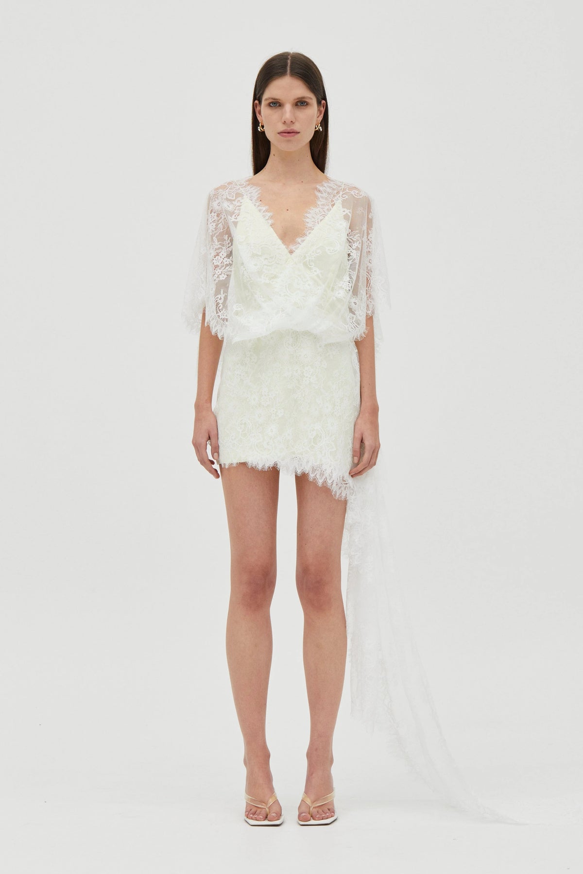 Third Form Poetry Draped Lace Dress - Lemonade