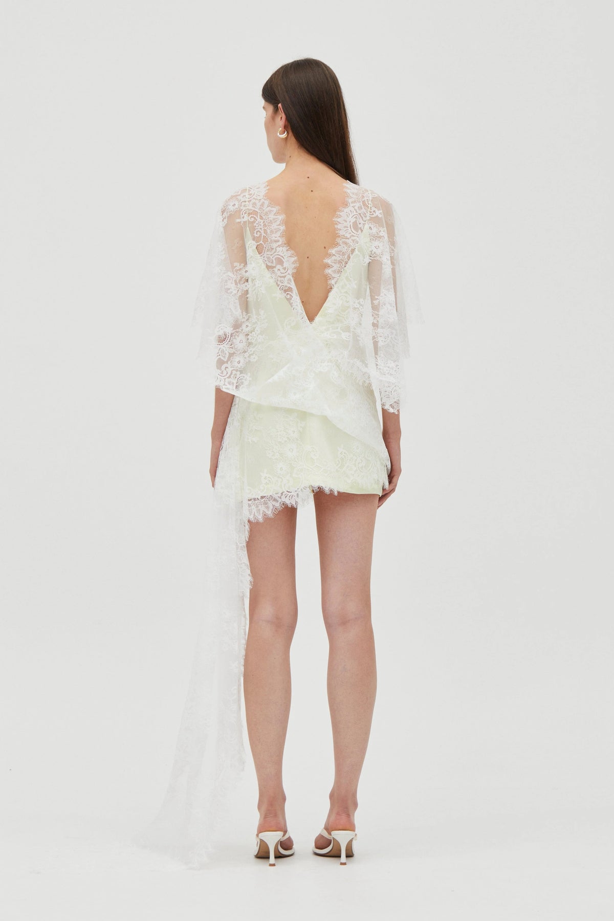 Third Form Poetry Draped Lace Dress - Lemonade