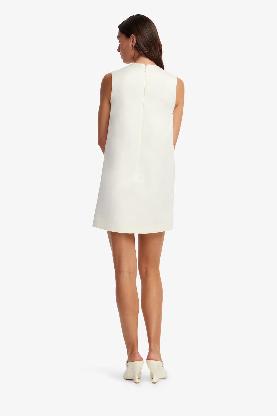 Leo Lin Yvonne Appliqué Floral Mini Dress - Vine Print in Snow