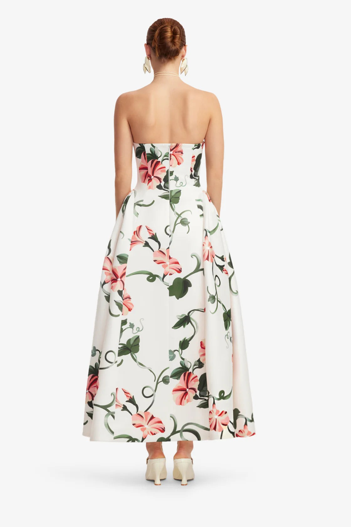 Leo Lin Violet Bustier Maxi Dress - Vine Print in Snow