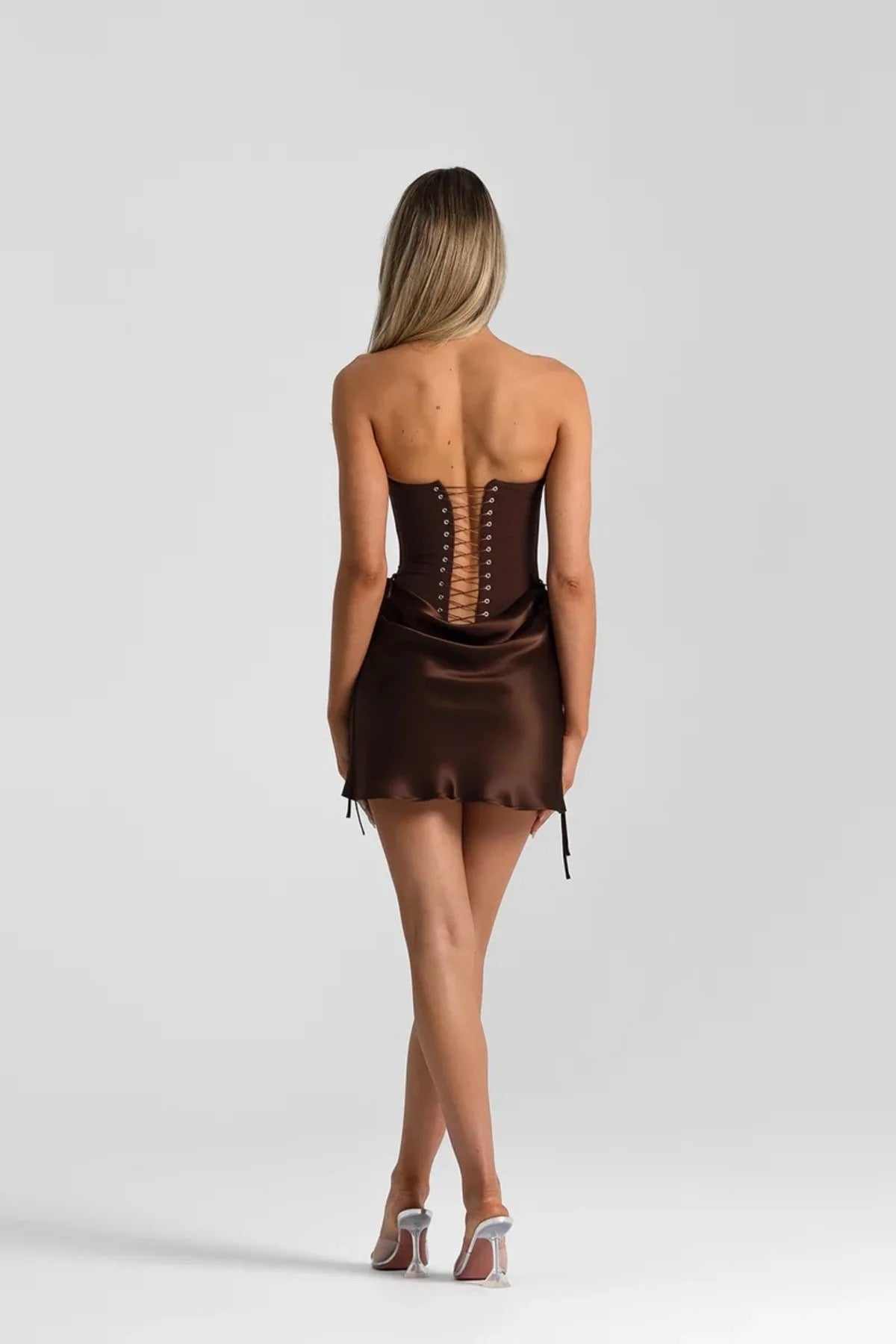 Natalie Rolt Evelyn Mini Skirt - Espresso