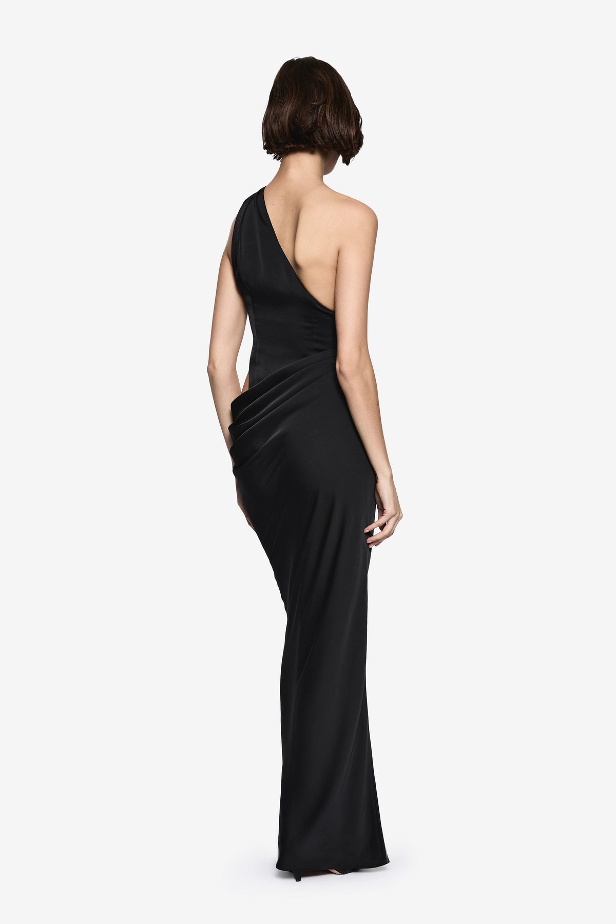 Misha Isadora Satin Dress - Black