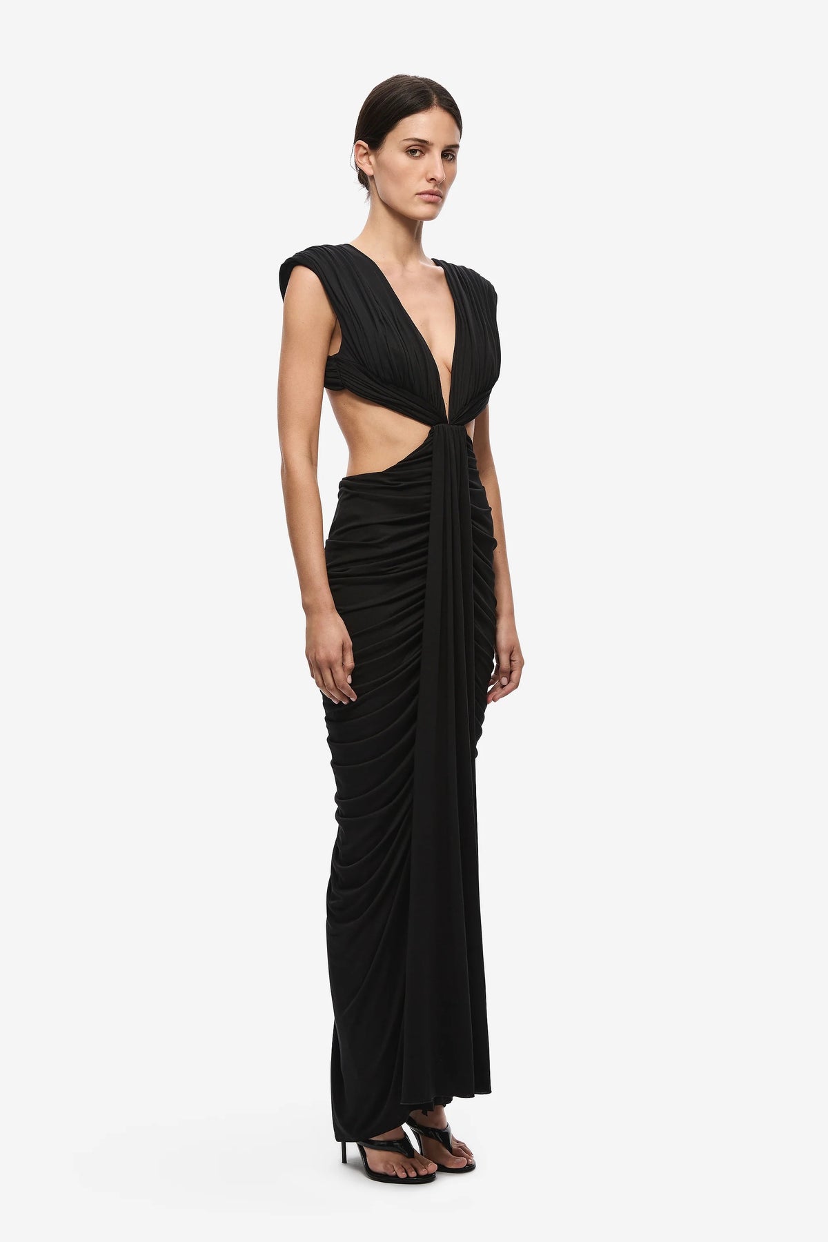 Misha Solacia Cupro Dress - Black