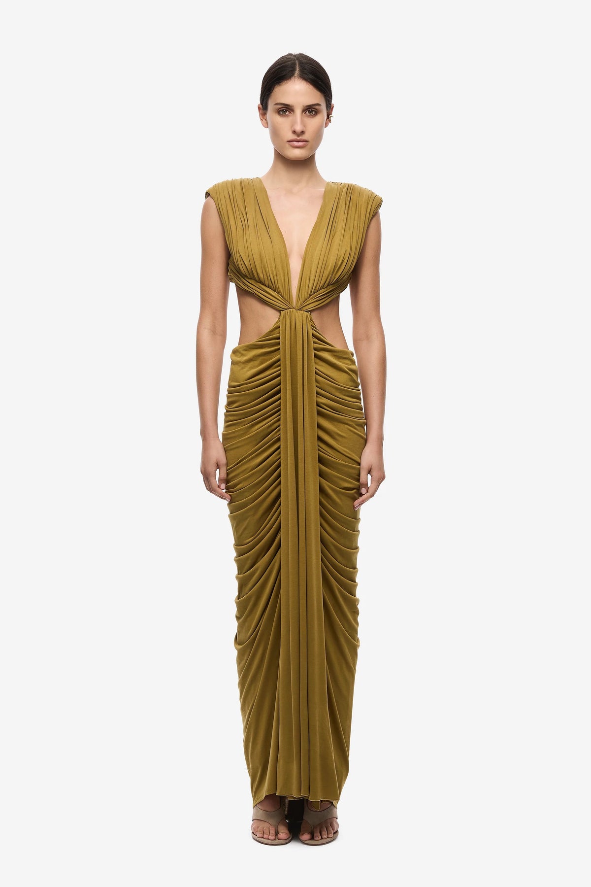 Misha Solacia Cupro Dress - Plantation