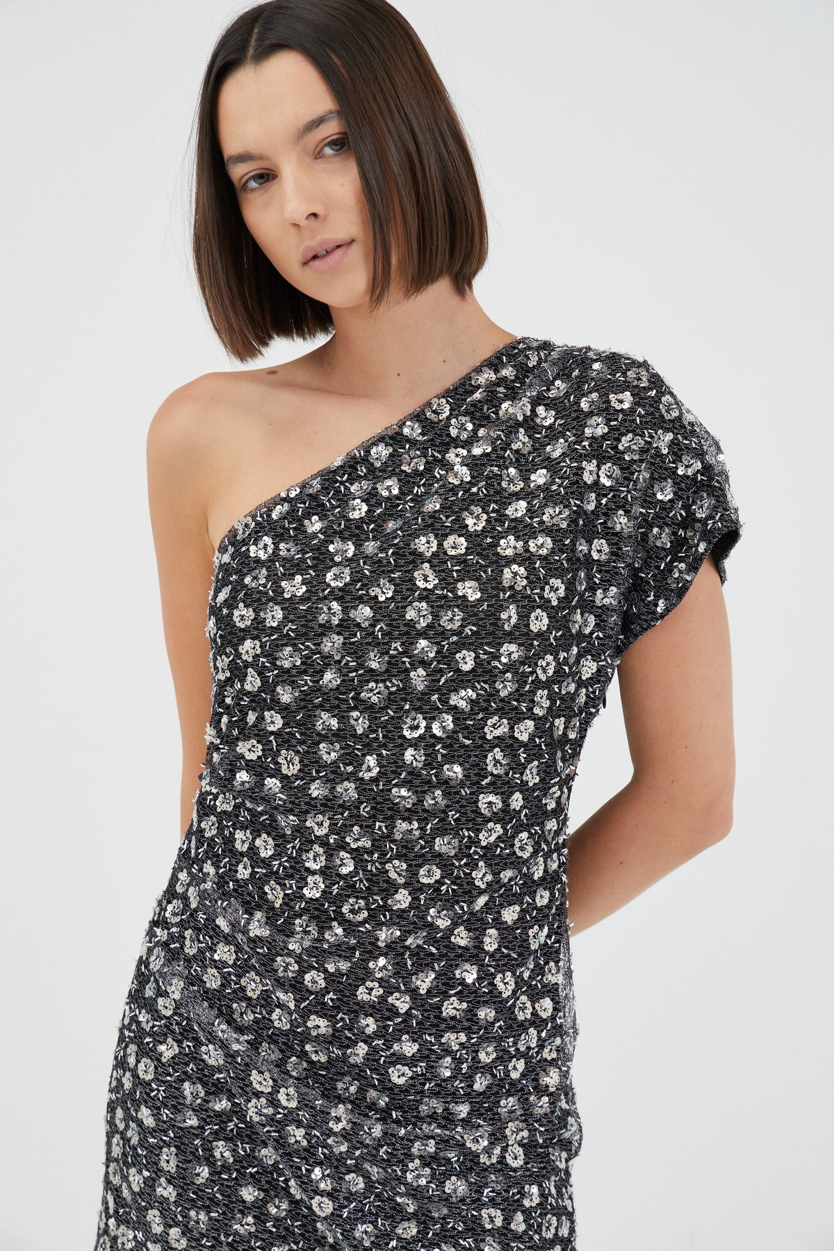 Third Form Celestial Mini Dress - Silver Sequin