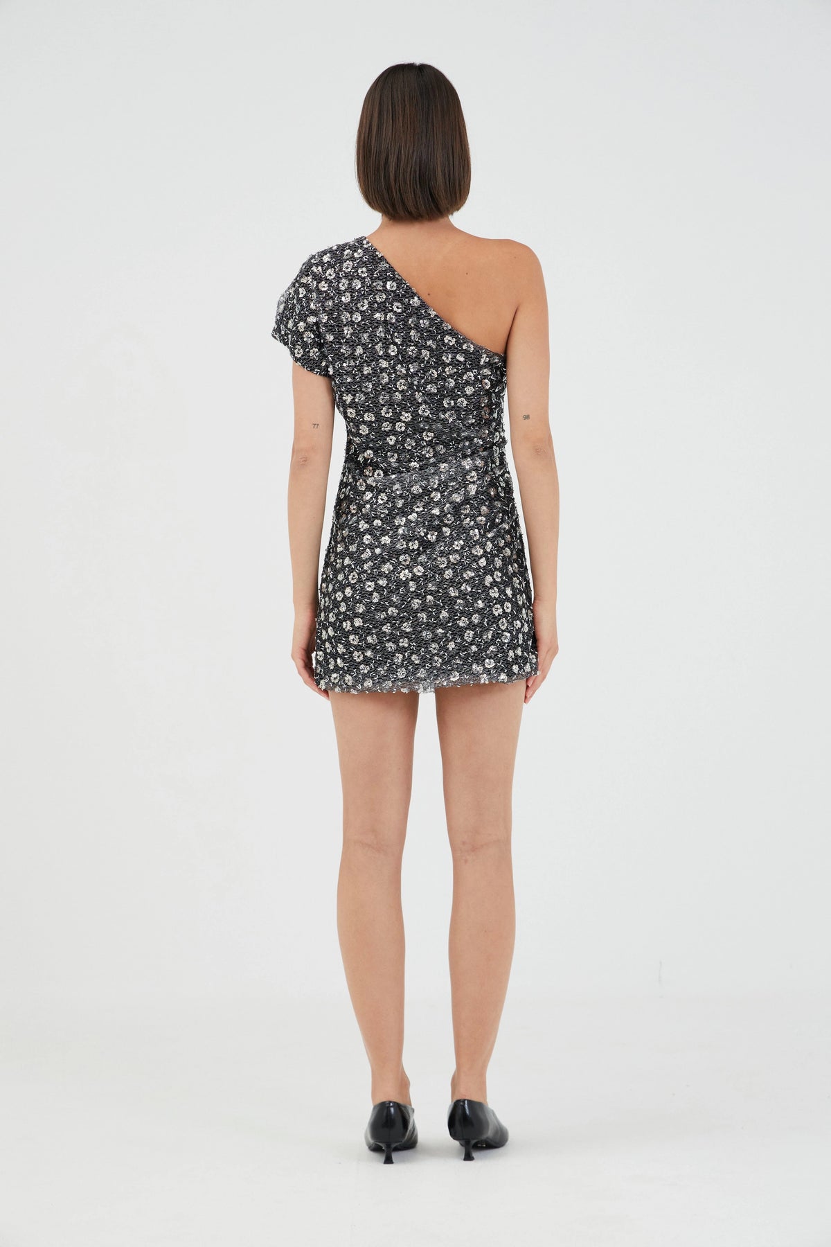 Third Form Celestial Mini Dress - Silver Sequin
