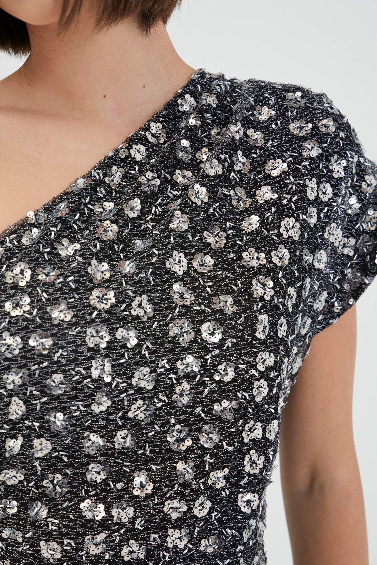 Third Form Celestial Mini Dress - Silver Sequin