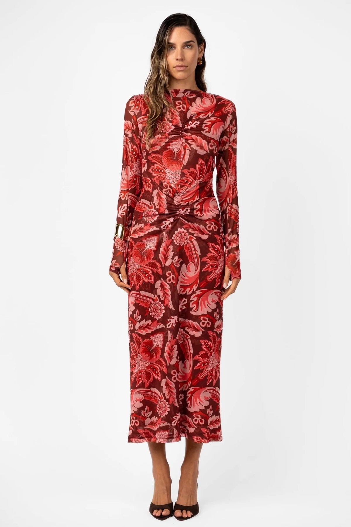 One Fell Swoop Svelte Form Dress - Porta Rosa Mesh