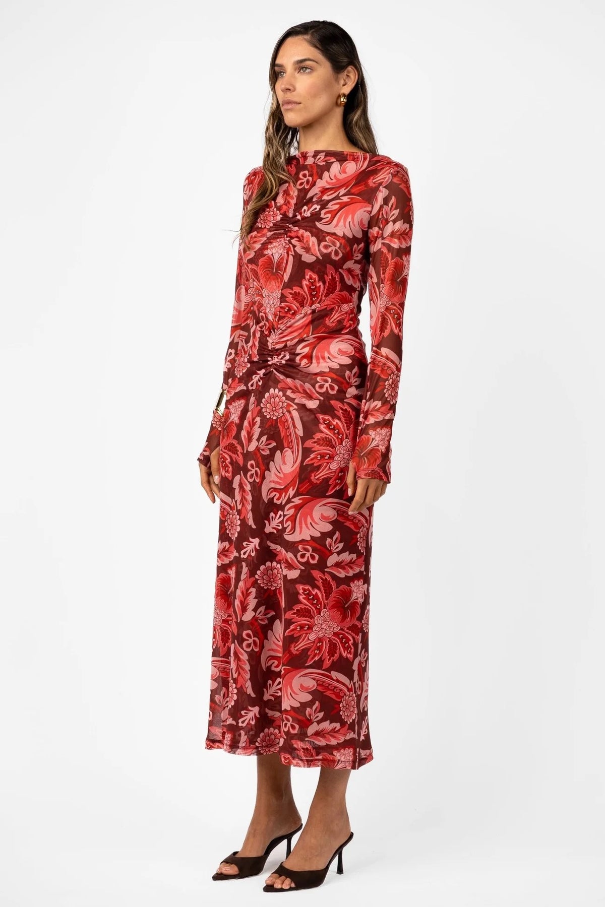 One Fell Swoop Svelte Form Dress - Porta Rosa Mesh