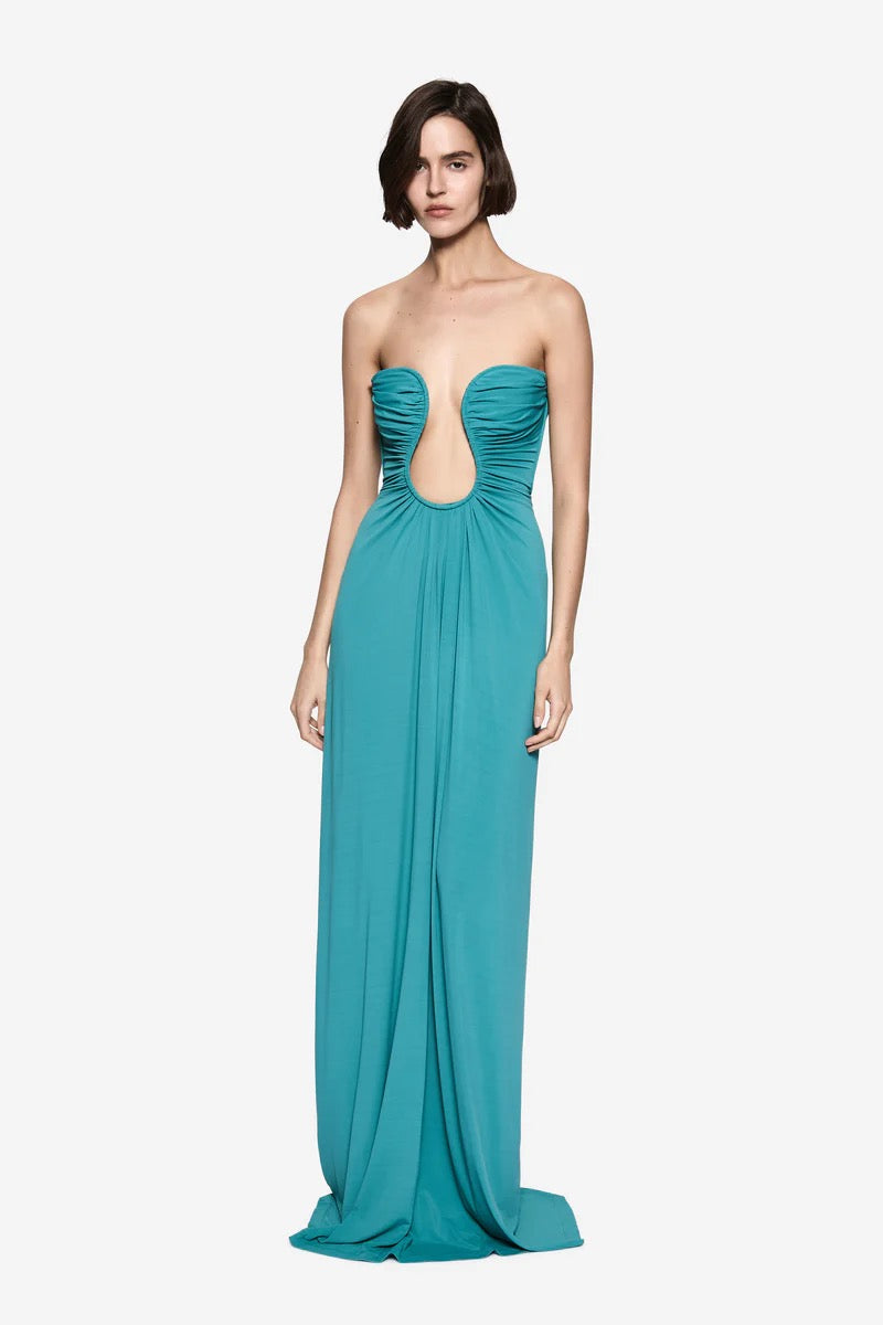 Misha Florence Jersey Dress - Teal Blue