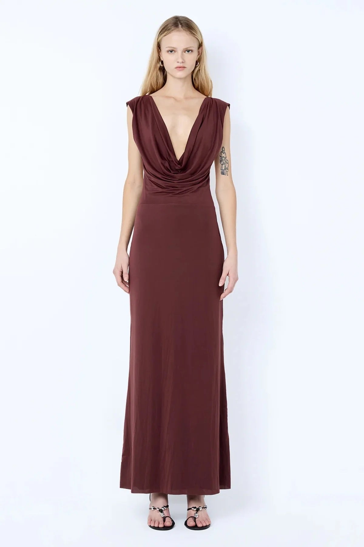 Bec & Bridge Brigitte Cowl Maxi Dress - Blackberry