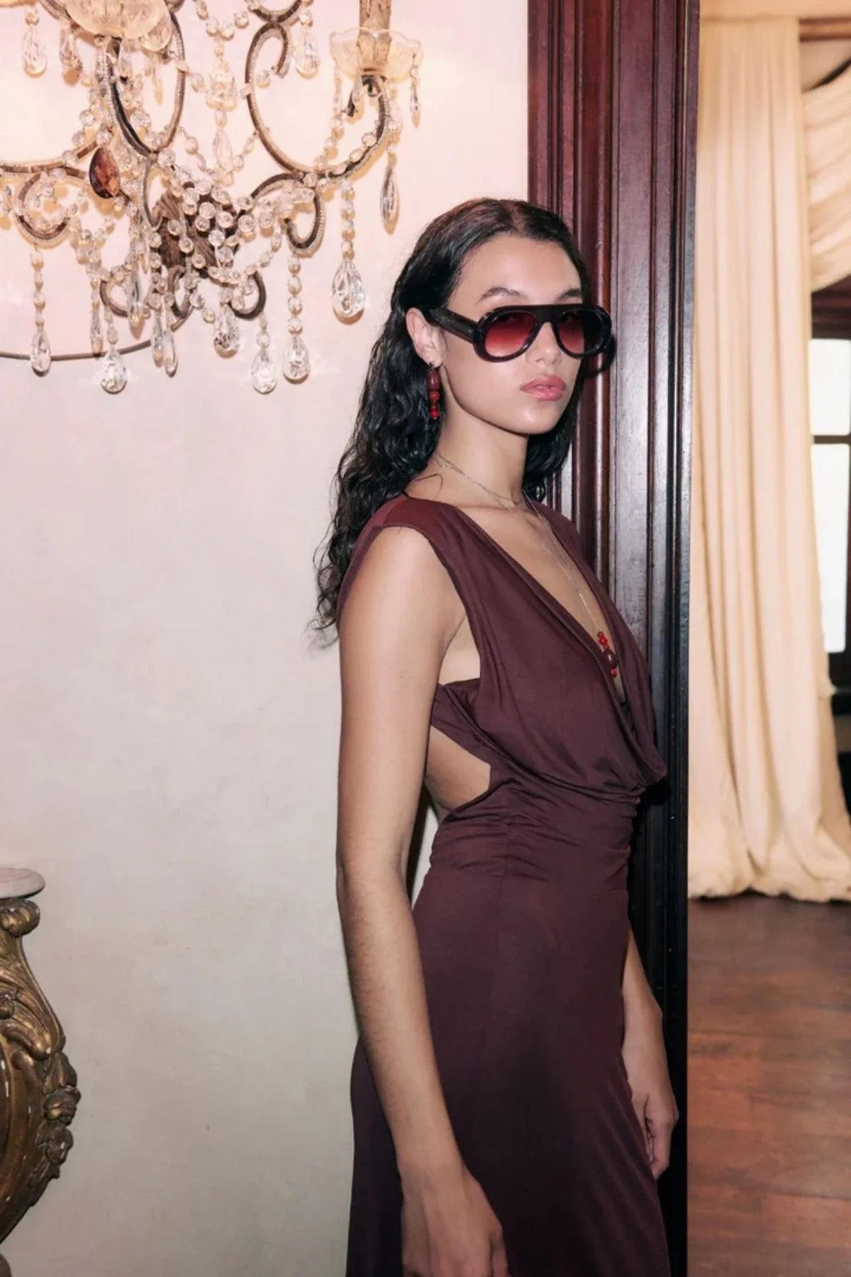 Bec & Bridge Brigitte Cowl Maxi Dress - Blackberry