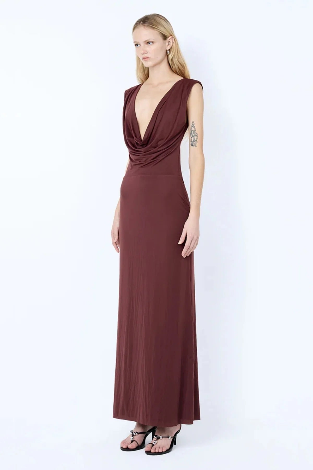 Bec & Bridge Brigitte Cowl Maxi Dress - Blackberry