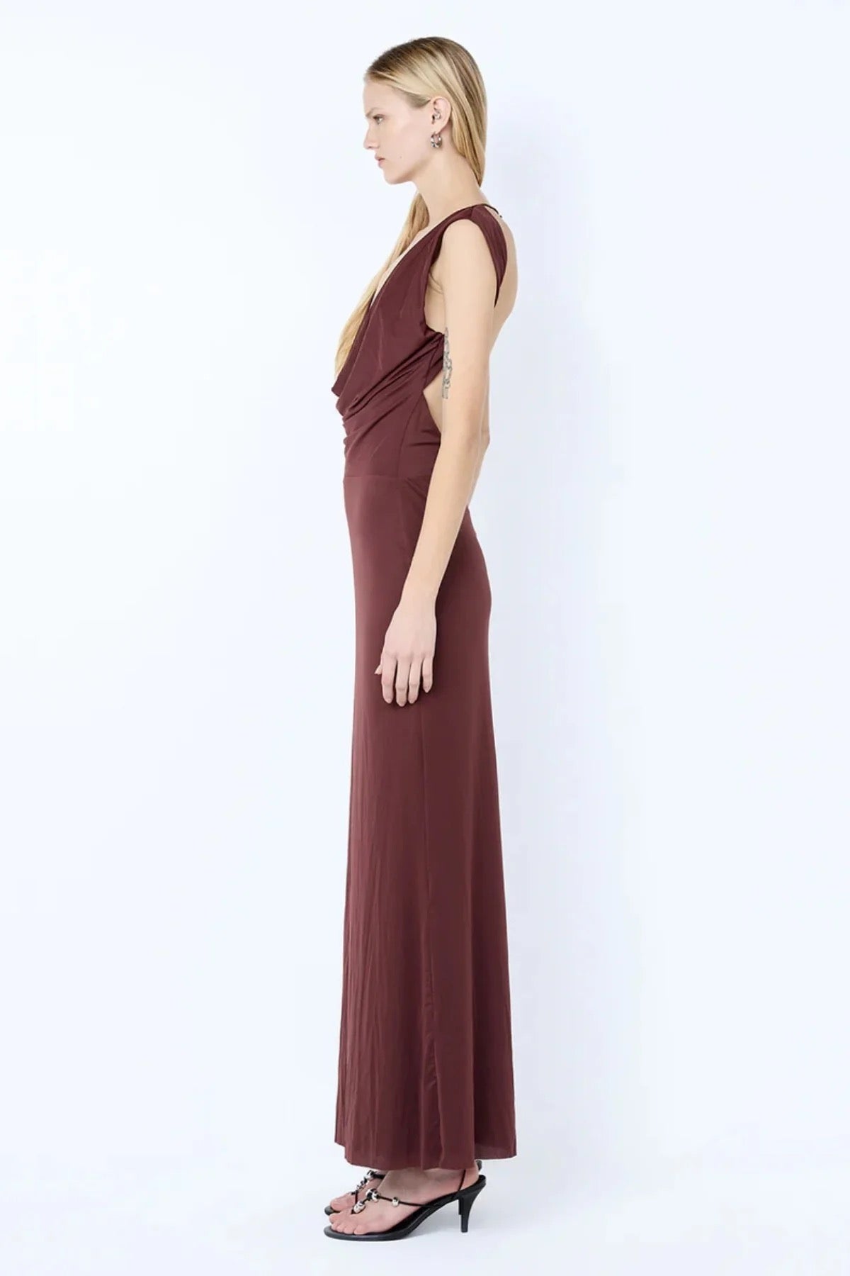 Bec & Bridge Brigitte Cowl Maxi Dress - Blackberry