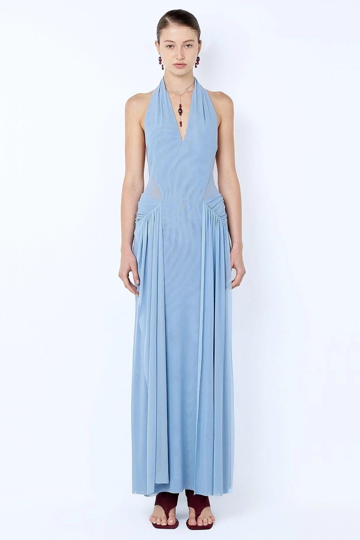 Bec & Bridge Juniper Halter Maxi Dress - Denim Blue