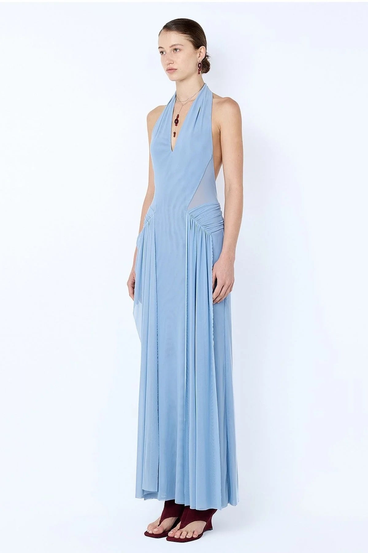 Bec & Bridge Juniper Halter Maxi Dress - Denim Blue
