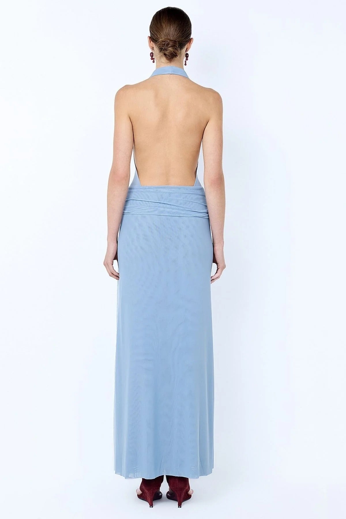 Bec & Bridge Juniper Halter Maxi Dress - Denim Blue