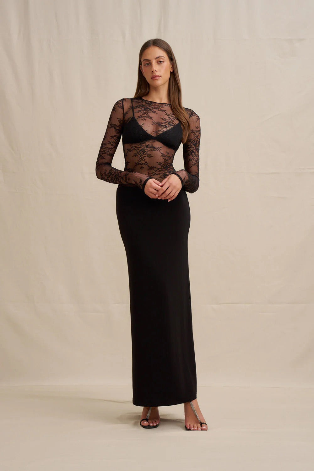 By Johnny Elara Lace Dress - Black