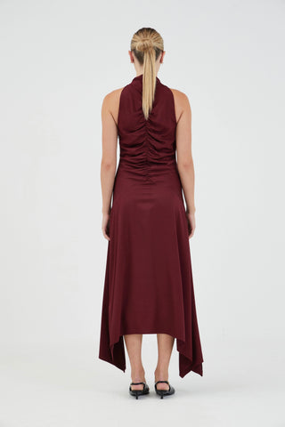 Third Form Allure Gathered Tank Dress - Cabernet