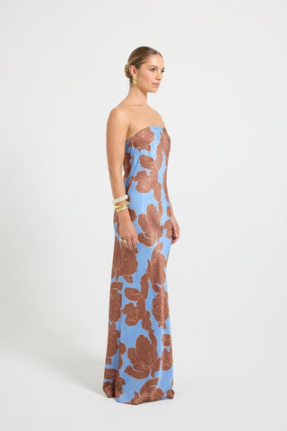 Pasduchas Lucent Strapless Maxi Dress - Choc Ocean