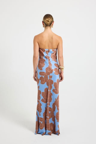 Pasduchas Lucent Strapless Maxi Dress - Choc Ocean