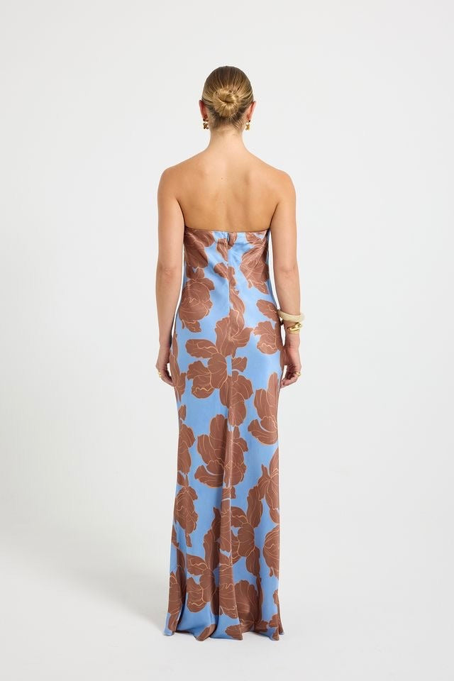 Pasduchas Lucent Strapless Maxi Dress - Choc Ocean