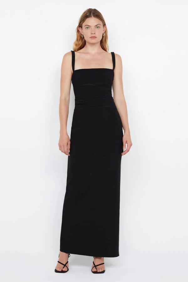 Bec & Bridge Leora Tuck Maxi Dress - Black
