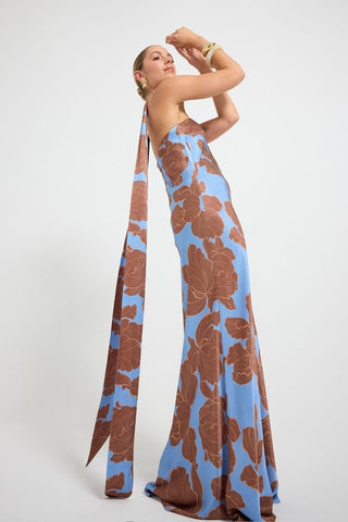 Pasduchas Lucent Strapless Maxi Dress - Choc Ocean