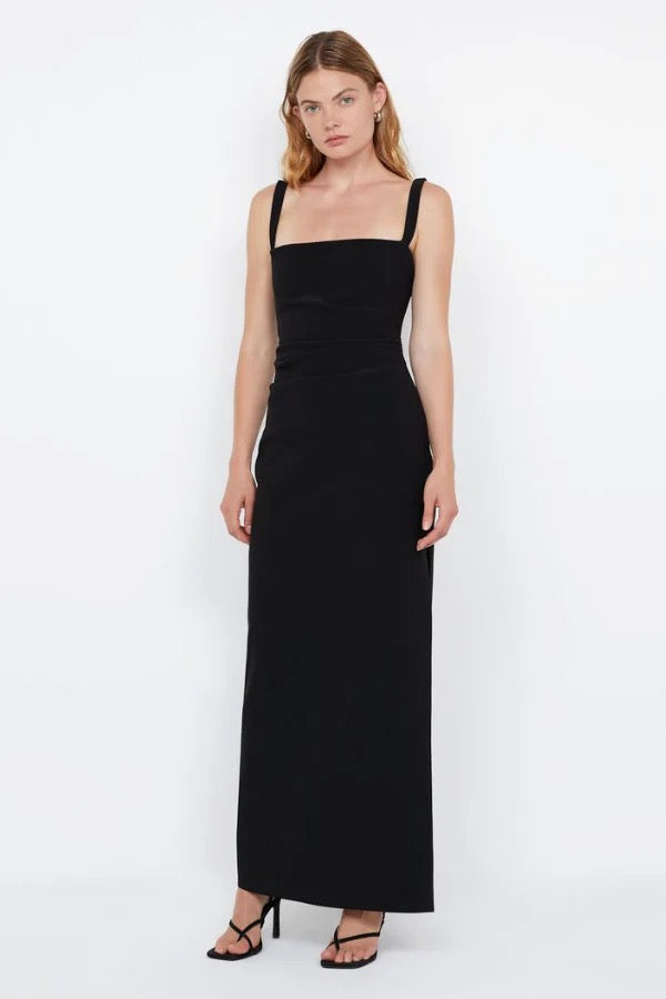 Bec & Bridge Leora Tuck Maxi Dress - Black