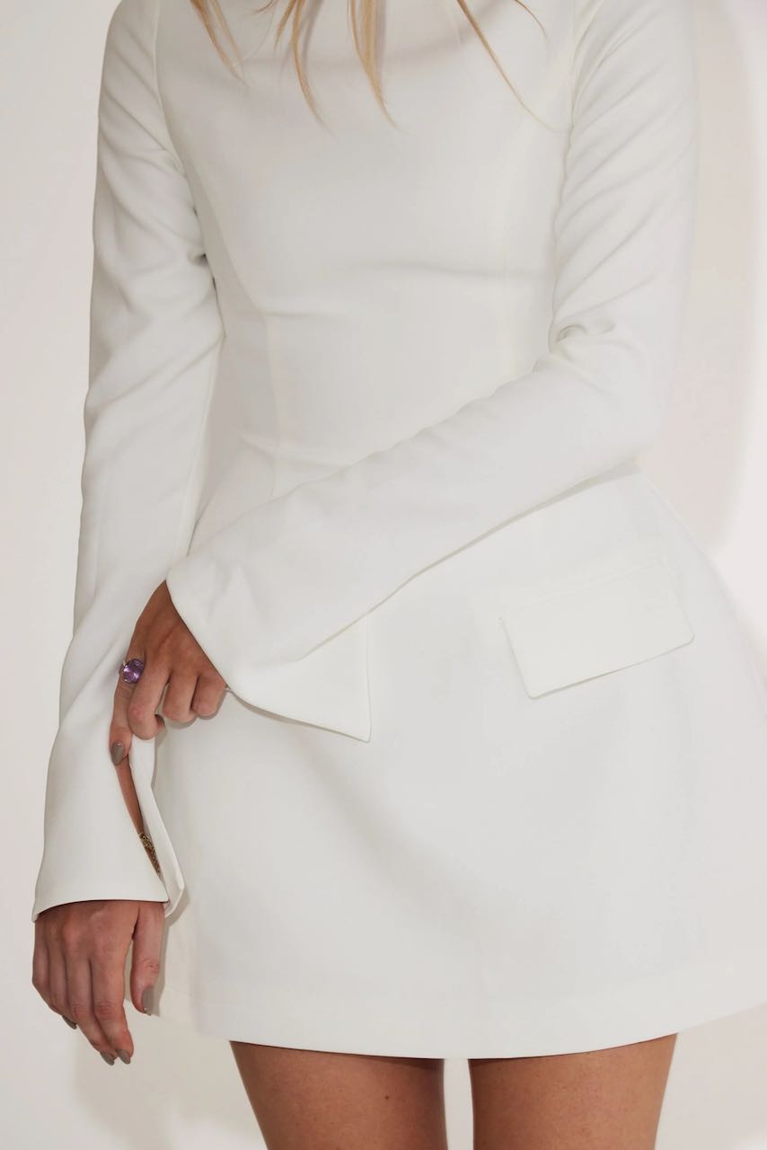 Odd Muse The Ultimate Muse Split Sleeve Mini Dress - White