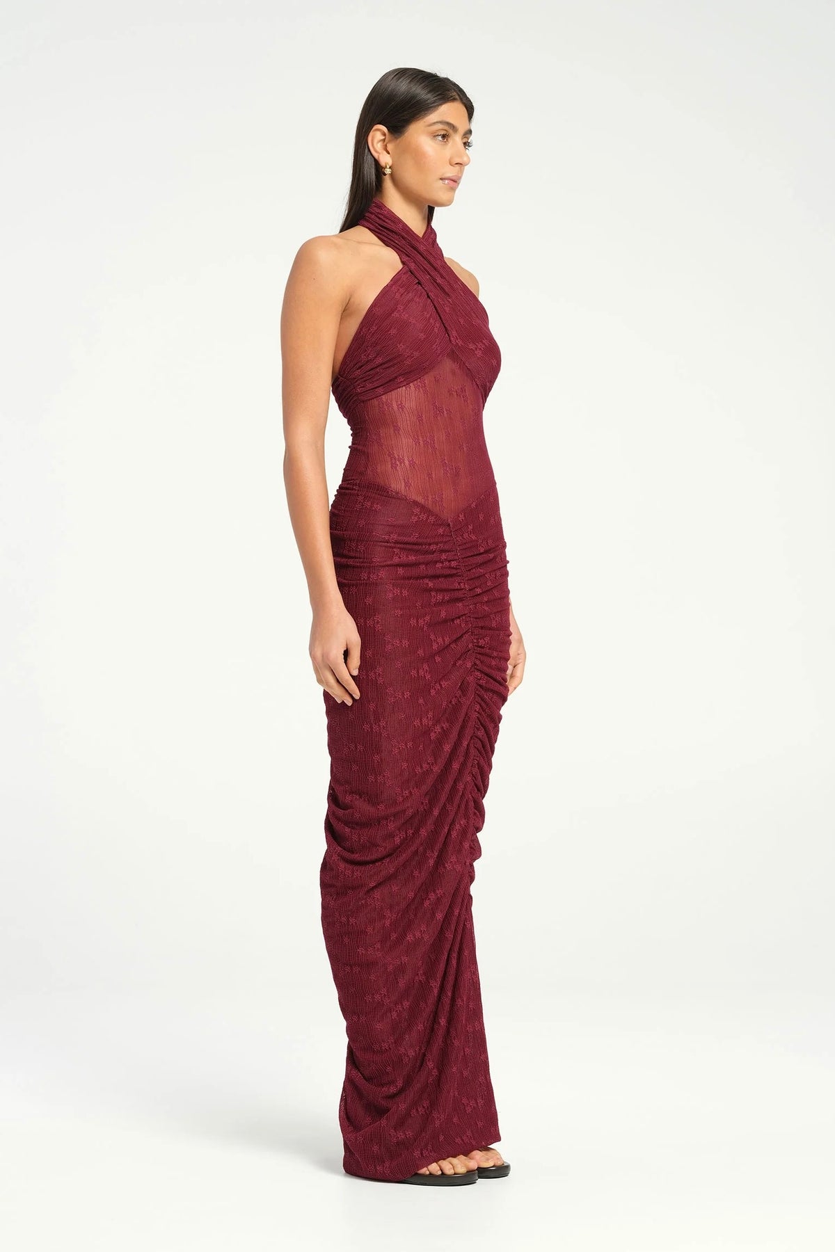Benni Hudson Lace Maxi Dress - Sangria