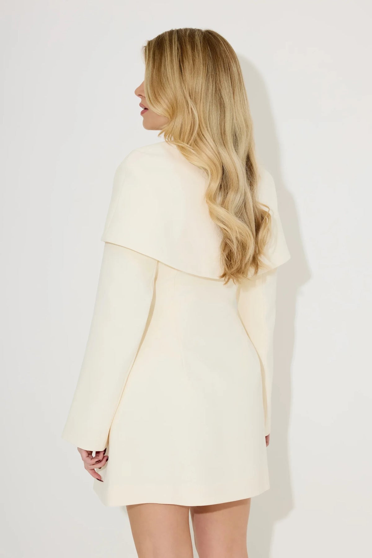 Odd Muse Cape Detail Mini Dress - Cream