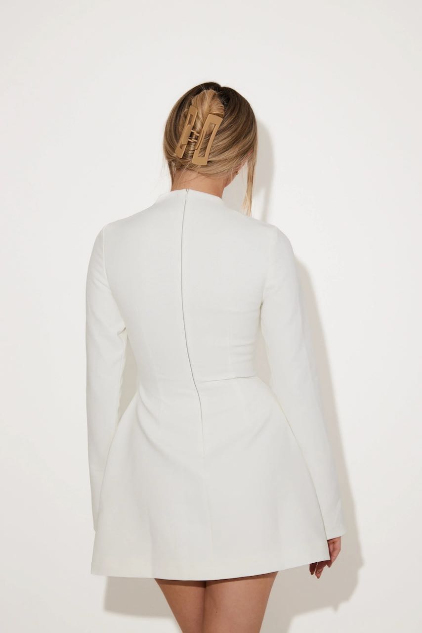 Odd Muse The Ultimate Muse Split Sleeve Mini Dress - White