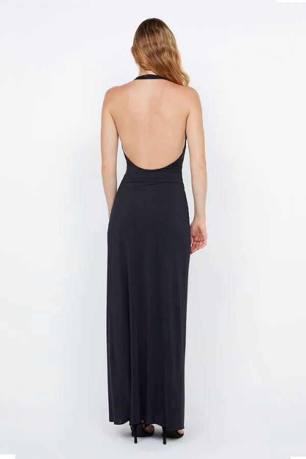 Bec & Bridge Tillie Drape Maxi Dress - Black