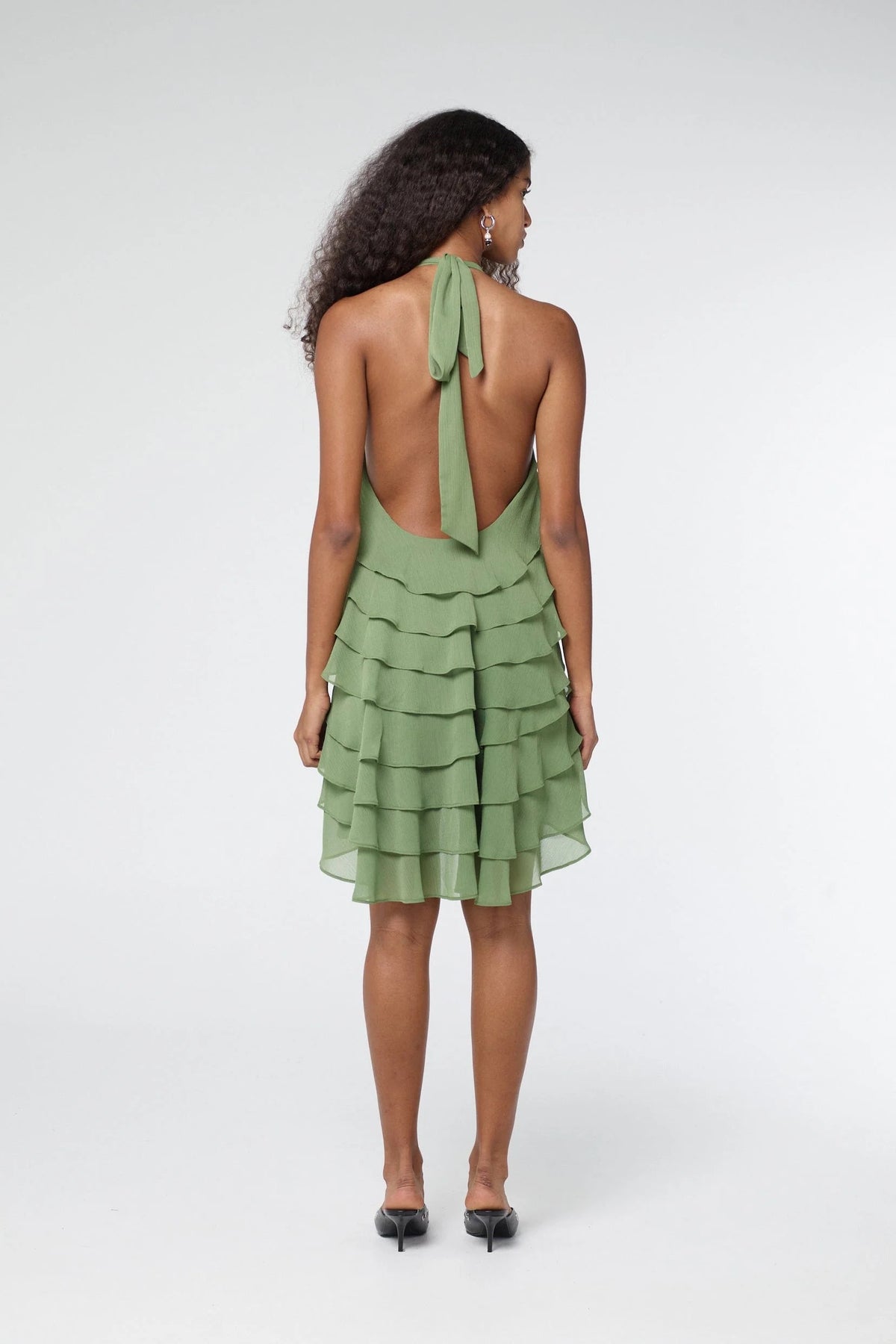 Third Form Gaia Tiered Mini Dress - Juniper