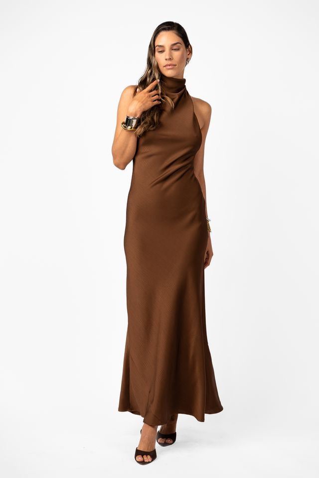 One Fell Swoop Kristina Dress - Kobicha Satin