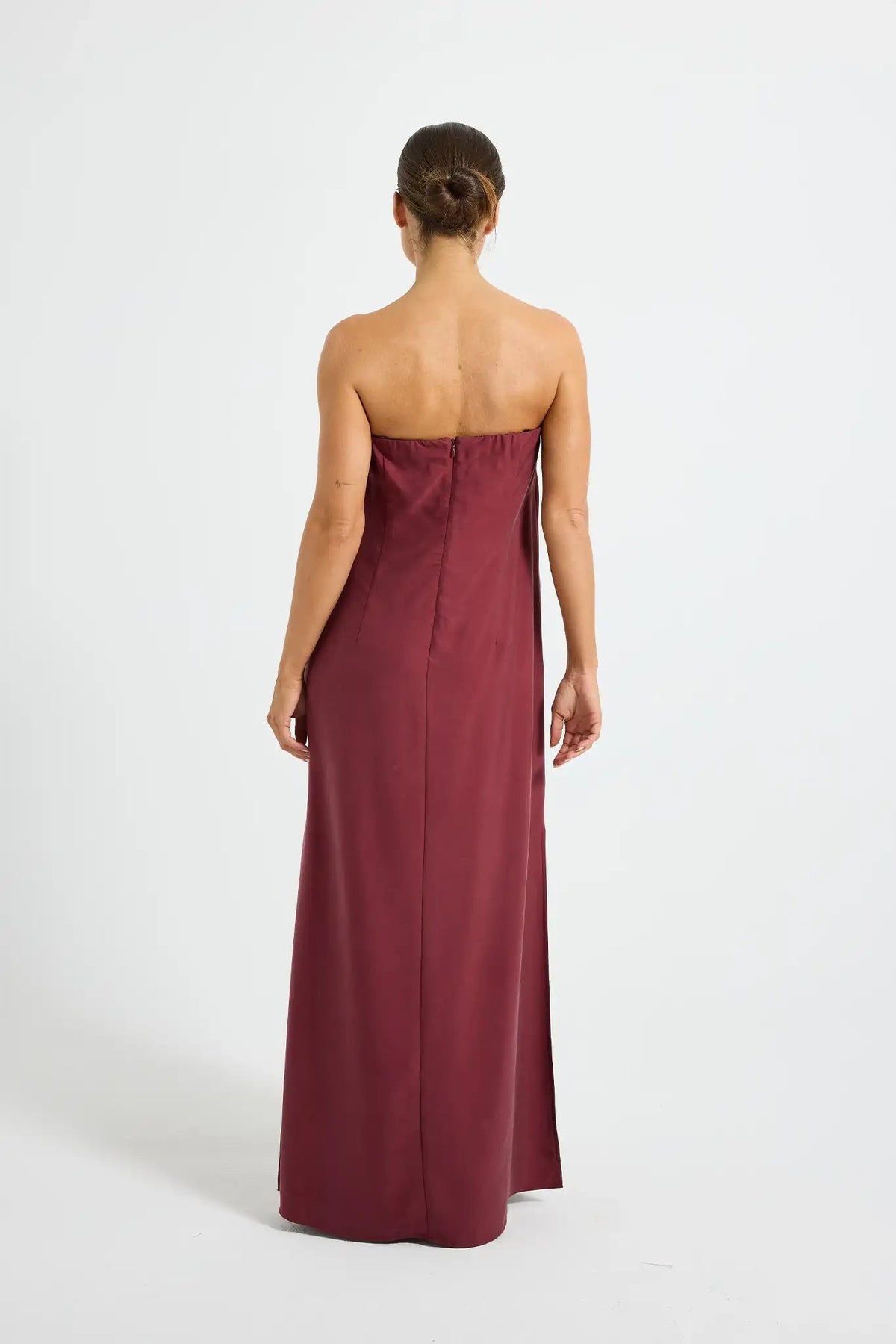 Pasduchas Romance Strapless Maxi Dress - Dark Cherry