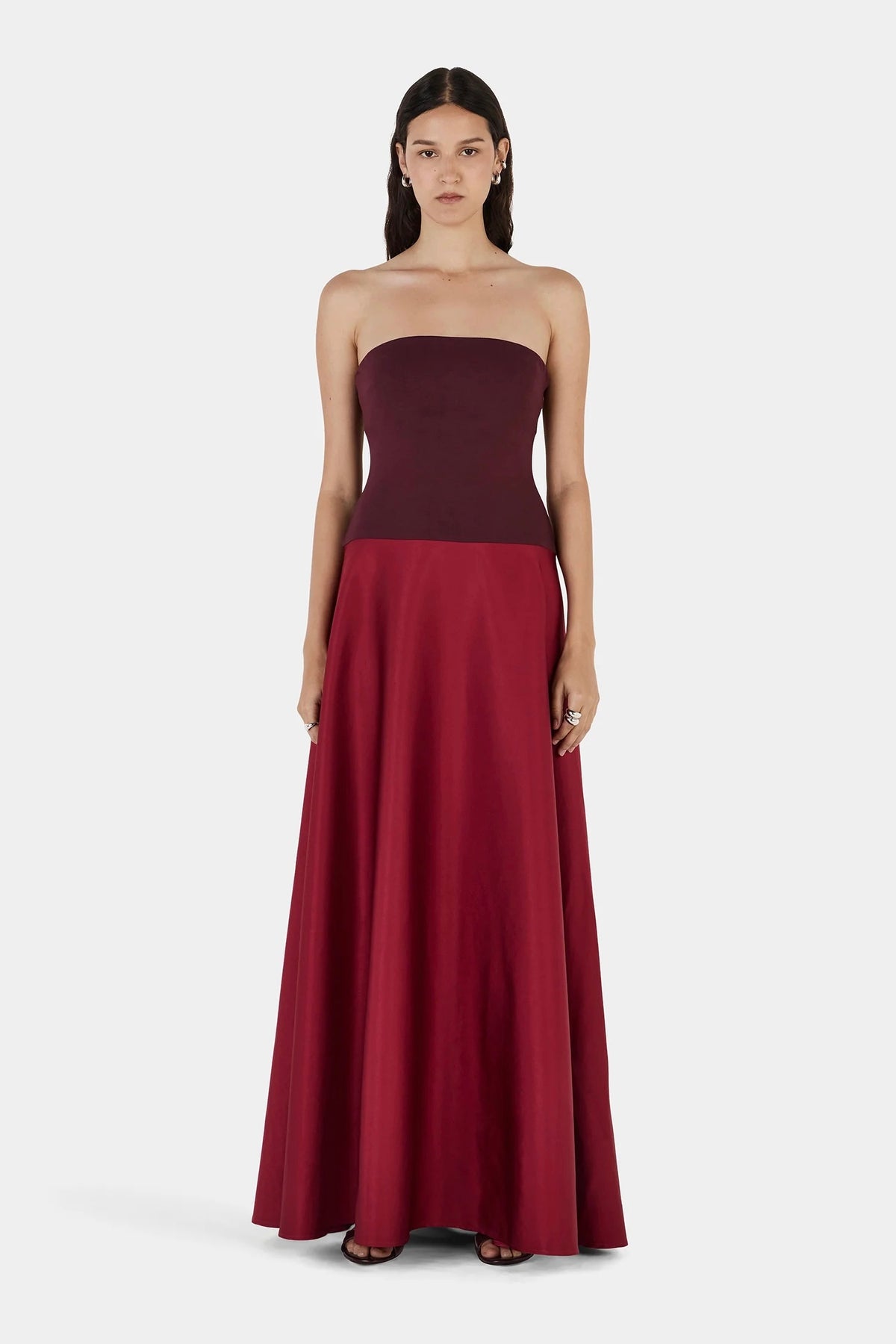 Hansen & Gretel Mona Maxi Dress - Two Tone Wine