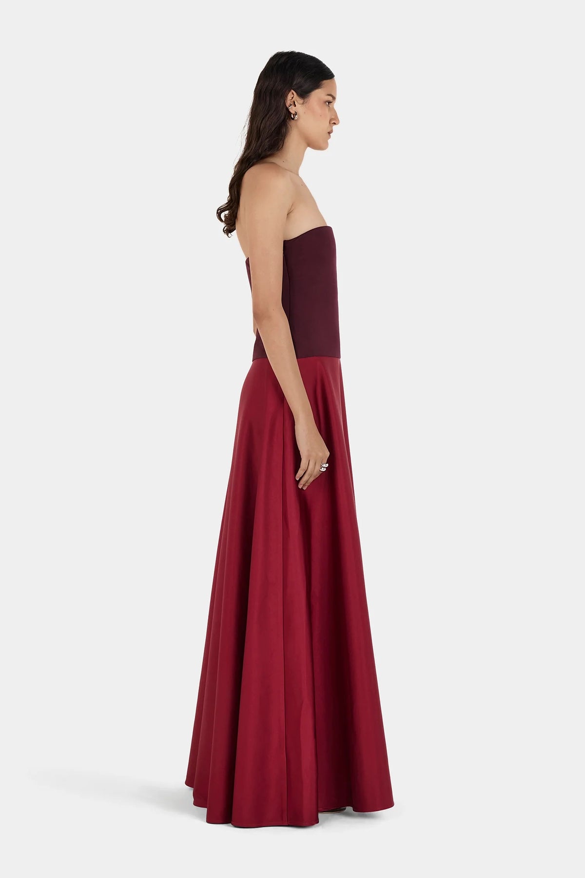 Hansen & Gretel Mona Maxi Dress - Two Tone Wine