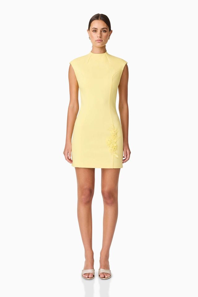 Elliatt Evee Mini Dress - Lemon