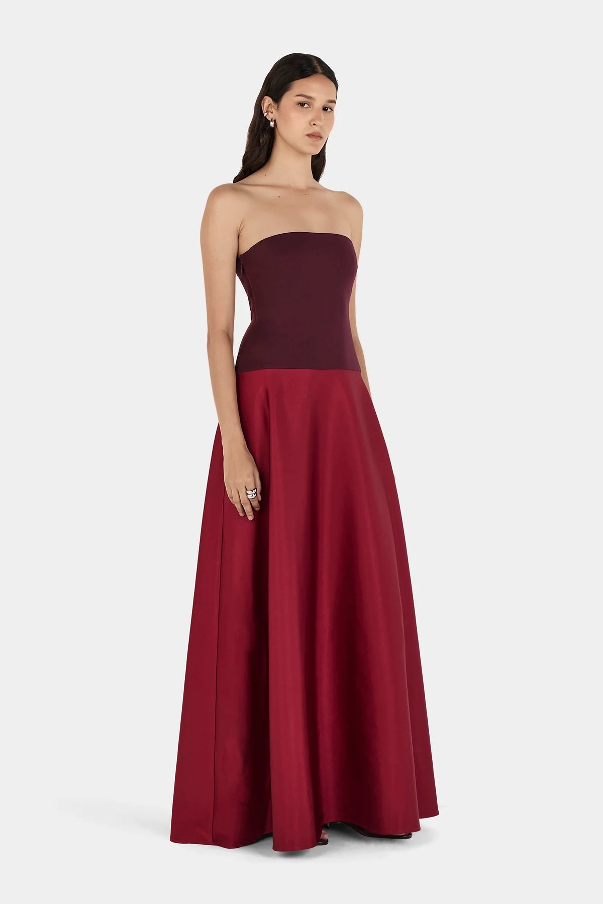 Hansen & Gretel Mona Maxi Dress - Two Tone Wine